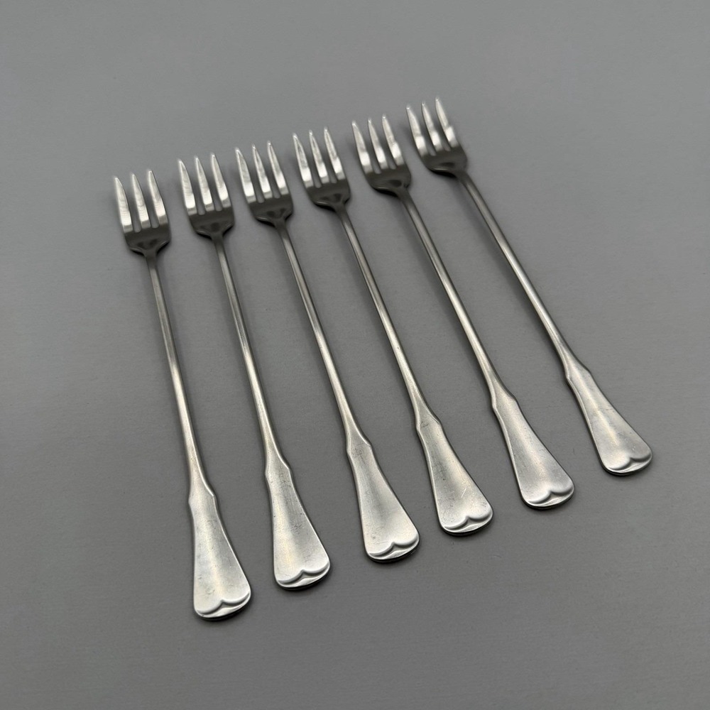 Oneida Community PATRICK HENRY 6pcs Cocktail Forks Stainless Seafood